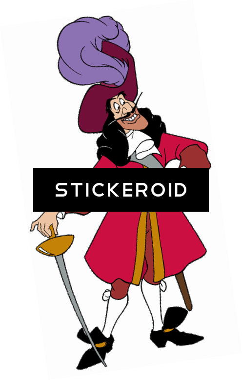 Captain Hook Cartoons Disney Clipart (496x779), Png Download