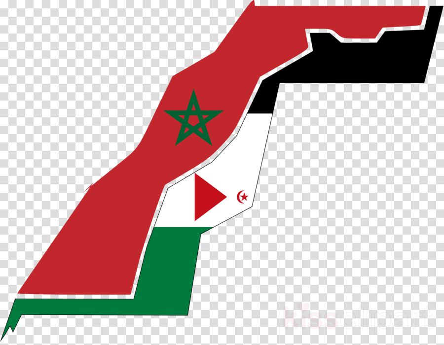 Western Sahara Flag Map Clipart Flag Of Western Sahara - Simply Topps Black & White Checks Printed Sugar - Png Download (900x700), Png Download