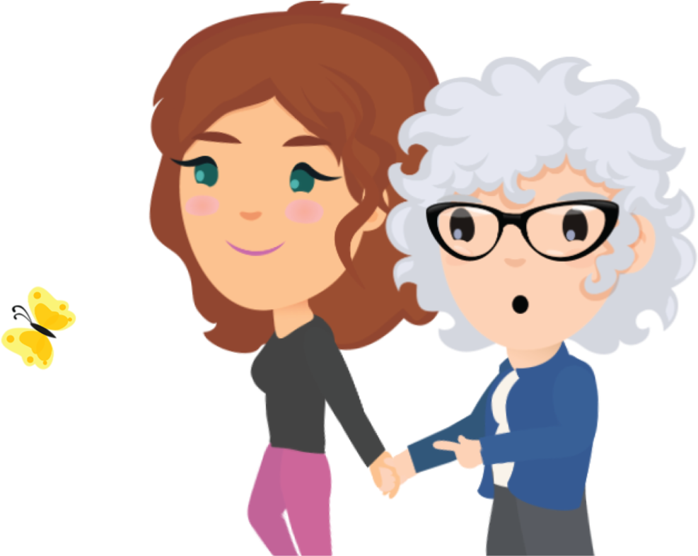 Mentoring And Working Together With Family Caregivers - Cartoon Clipart (1000x785), Png Download