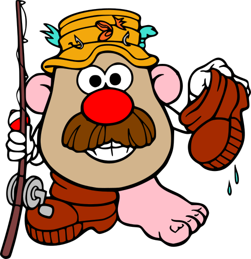 Mr Potato Head Fishing1, Mr Potato Head Fishing1 - Mr. Potato Head Clipart (500x515), Png Download