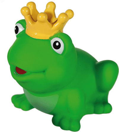 Rubber Frog With Crown Clipart (945x709), Png Download