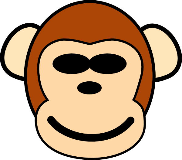 Monkey Girl Face Cartoon Clipart (600x527), Png Download