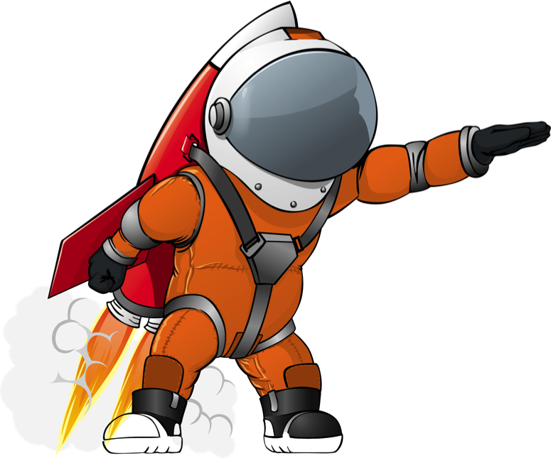 Download Astronaut And Rocket Cartoon Clipart (#1942030) - PinClipart