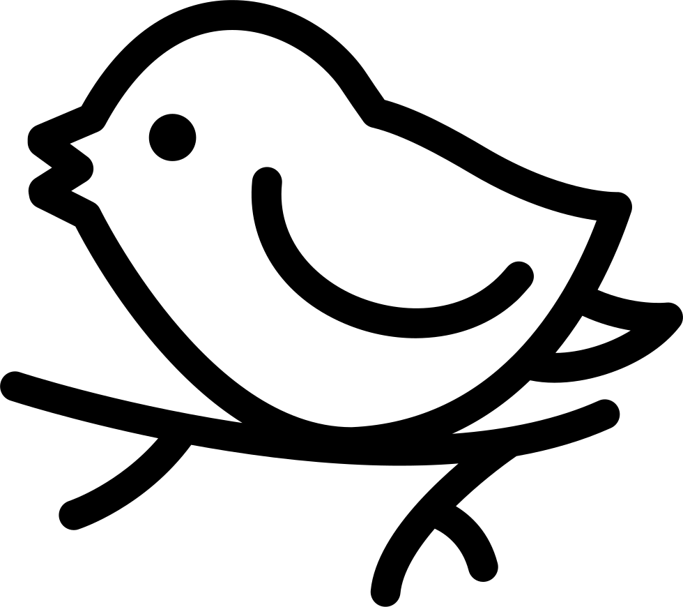 Bird On Branch Comments - Icon Clipart (980x870), Png Download