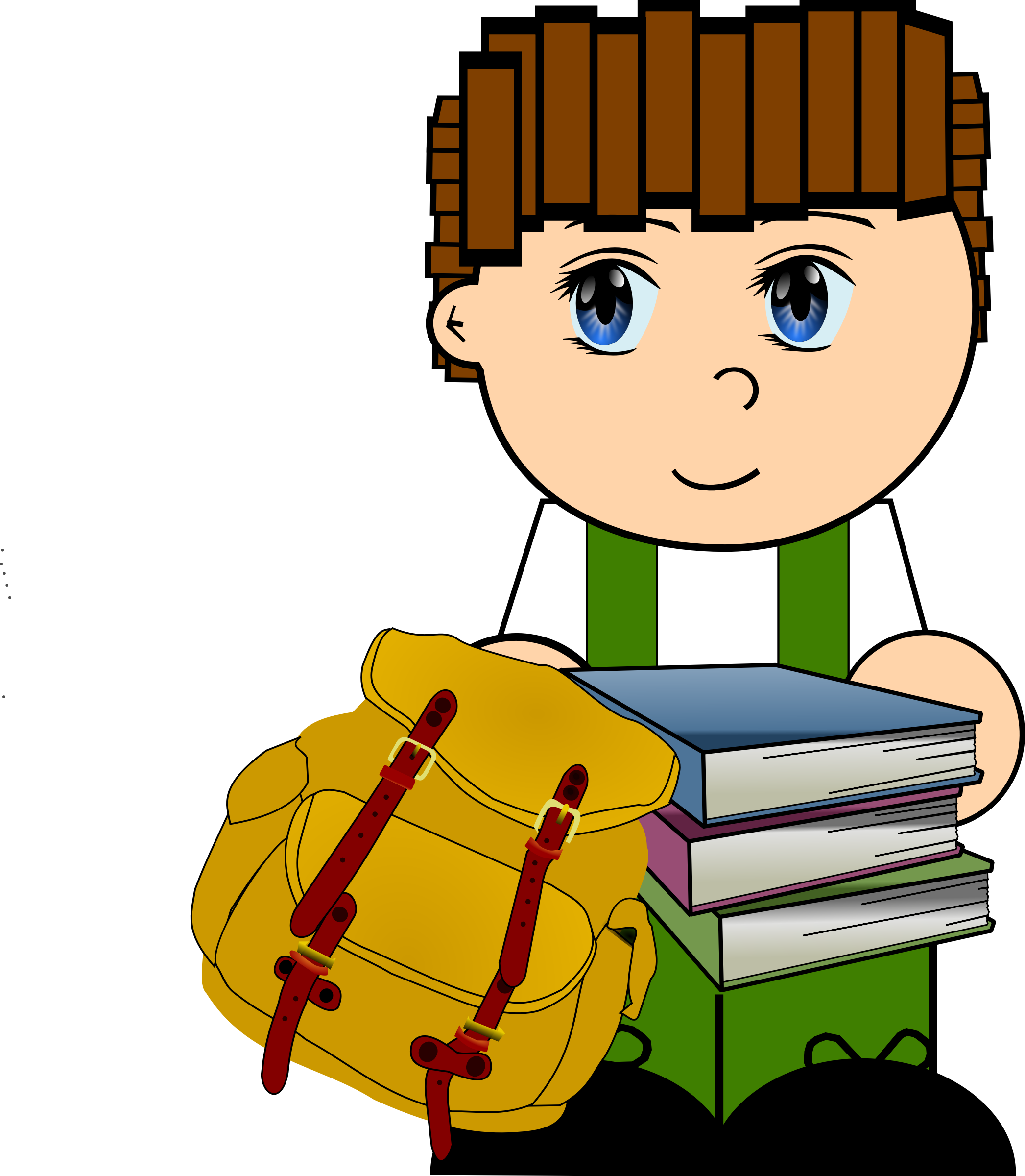 Big Image - School Boy Cartoon Png Clipart (2093x2400), Png Download