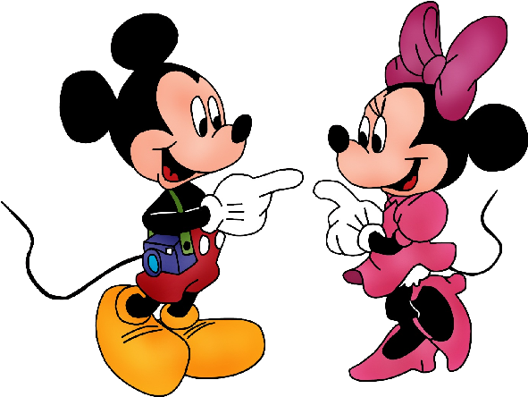 Visit - Mickey And Minnie Clear Background Clipart (600x600), Png Download