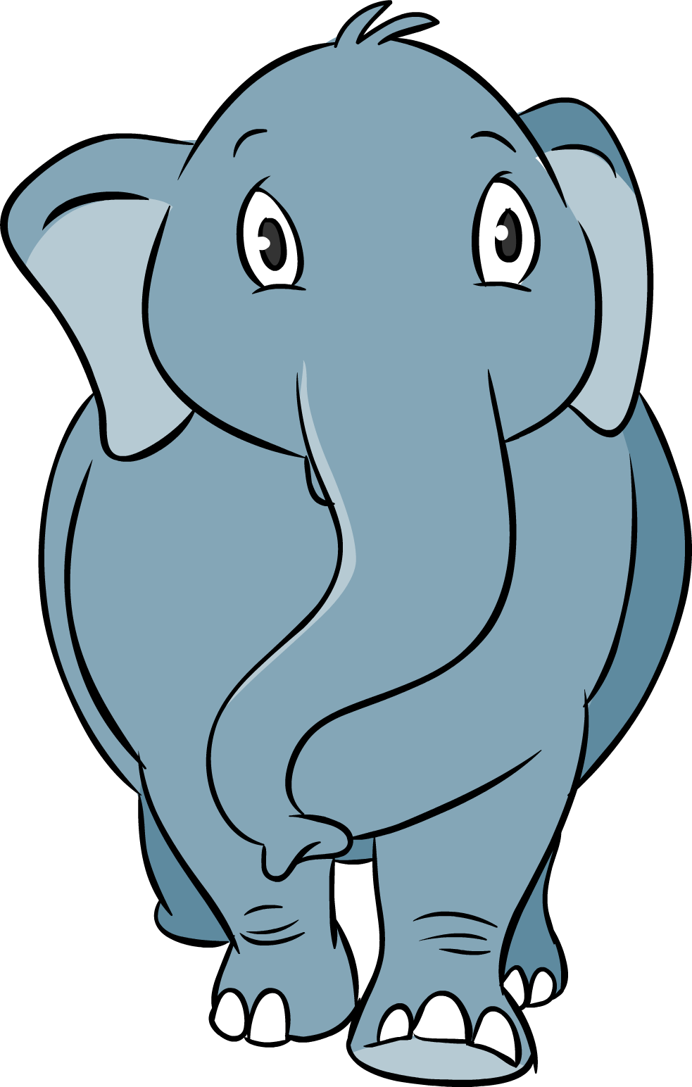 Ele - Indian Elephant Clipart (983x1544), Png Download