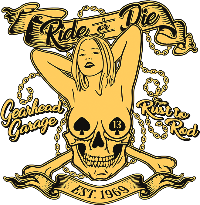 Ride Or Die Gearhead Garage Stock Transfer - Motorcycle Clipart (675x675), Png Download