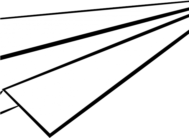 Paper Clipart Glider - Monochrome - Png Download (640x480), Png Download