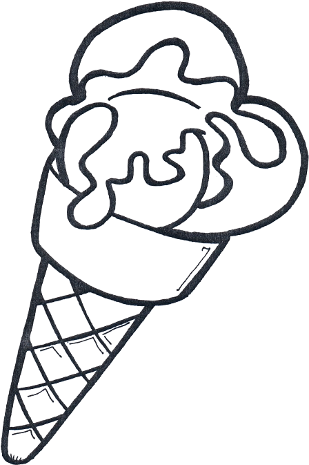 冰淇淋 Coloring Clipart (531x731), Png Download
