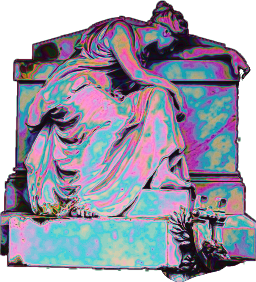 Holographic Grief Mourning Angel Tomb Crying - Grief Clipart (1024x1024), Png Download