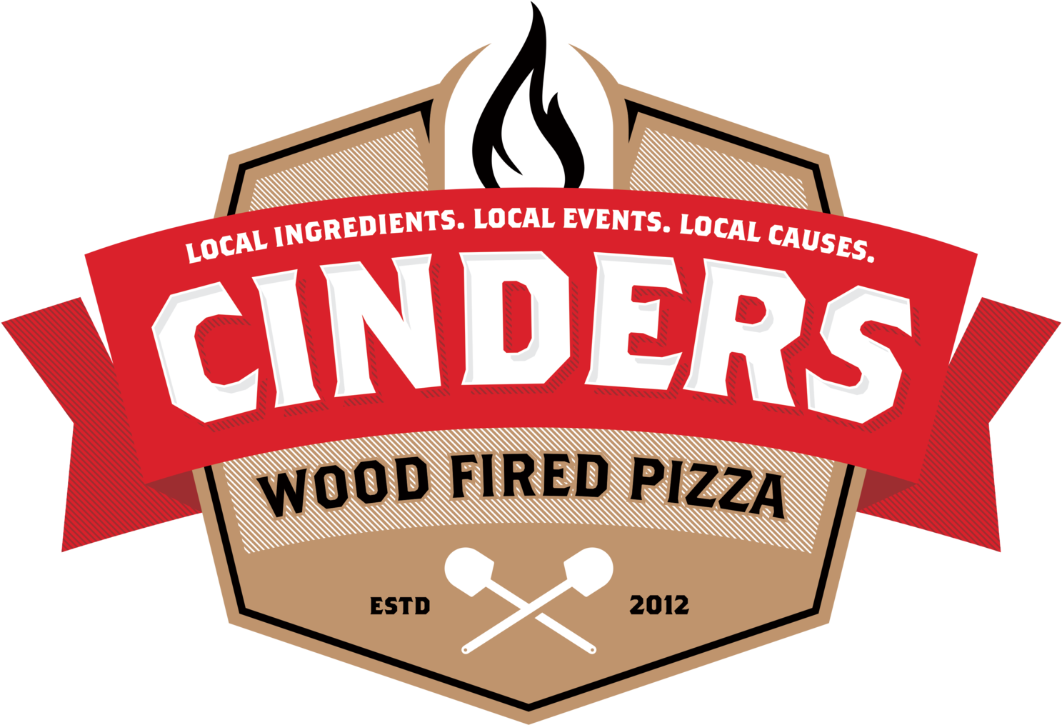 Cinders Wood Fired Pizza Clipart (1500x1026), Png Download