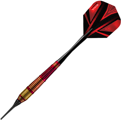 Softip Darts Harrows Vivid Brass Red - Harrows Vivid Clipart (700x800), Png Download