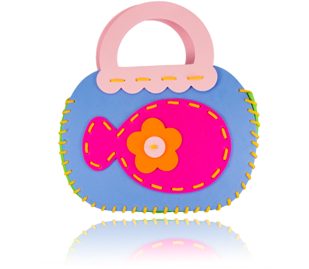 Diy Fish Design Blue Purse - Circle Clipart (600x600), Png Download
