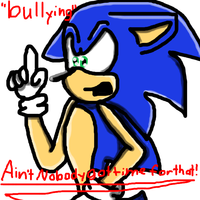 Sonic No Bullying Clipart (640x640), Png Download