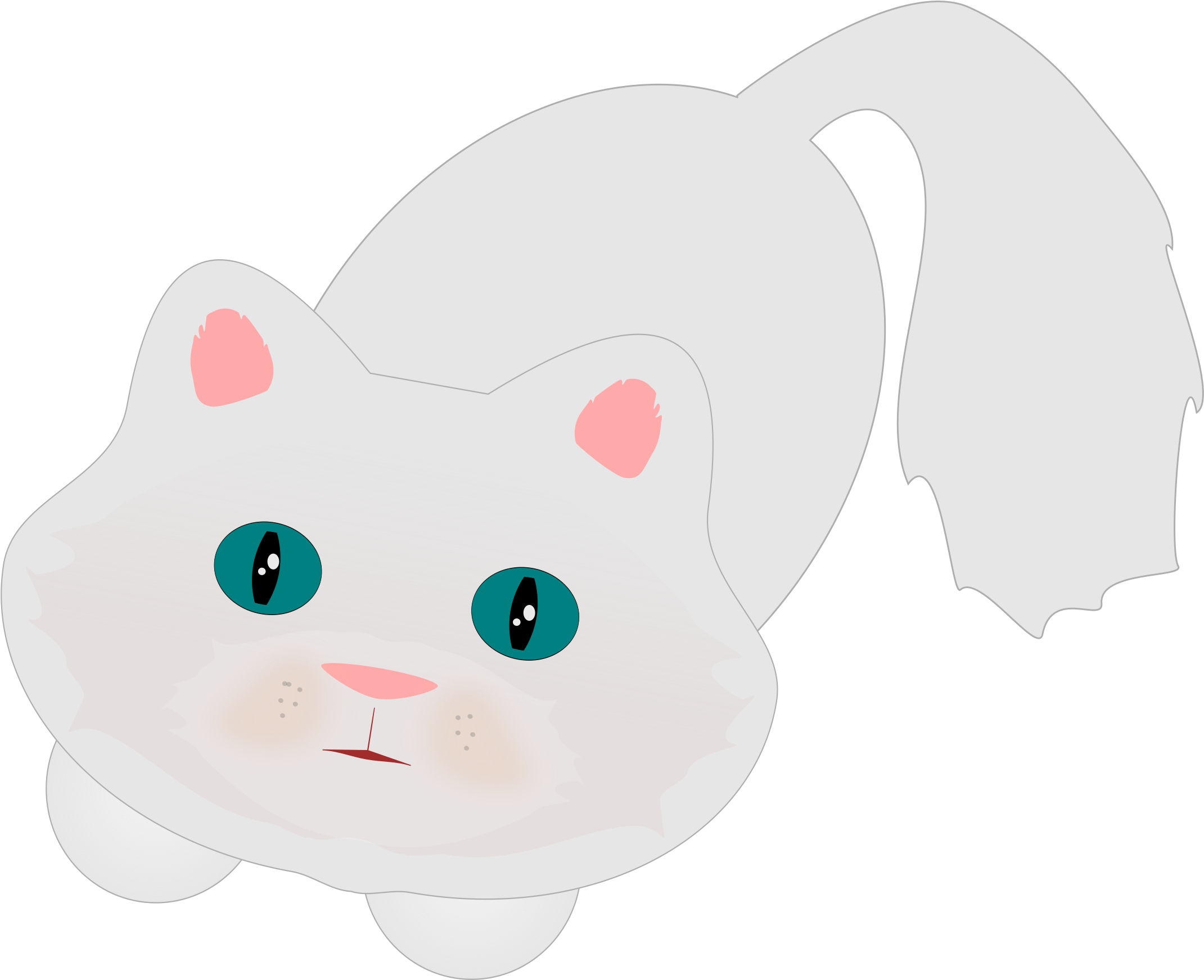 Cute Fluffy Cat Clipart (2400x3394), Png Download