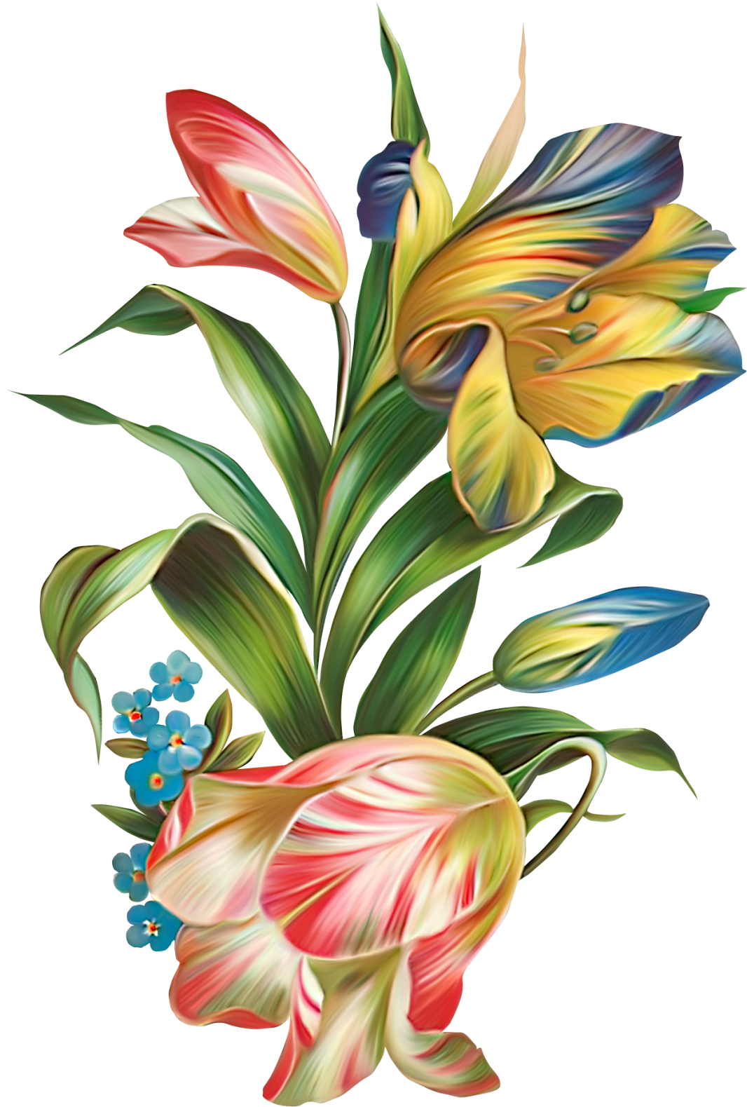 Floating Flower Png And Clipart - Clip Art Transparent Png (650x949), Png Download