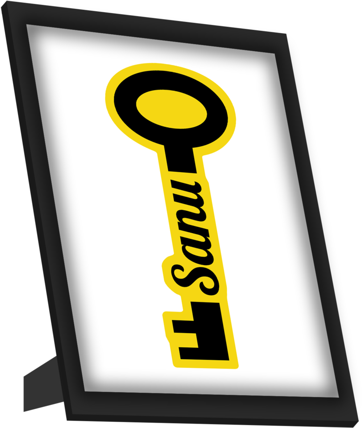 Online Shopping Framed Art Prints & Brand Merchandise - Sanu Key Clipart (858x1024), Png Download