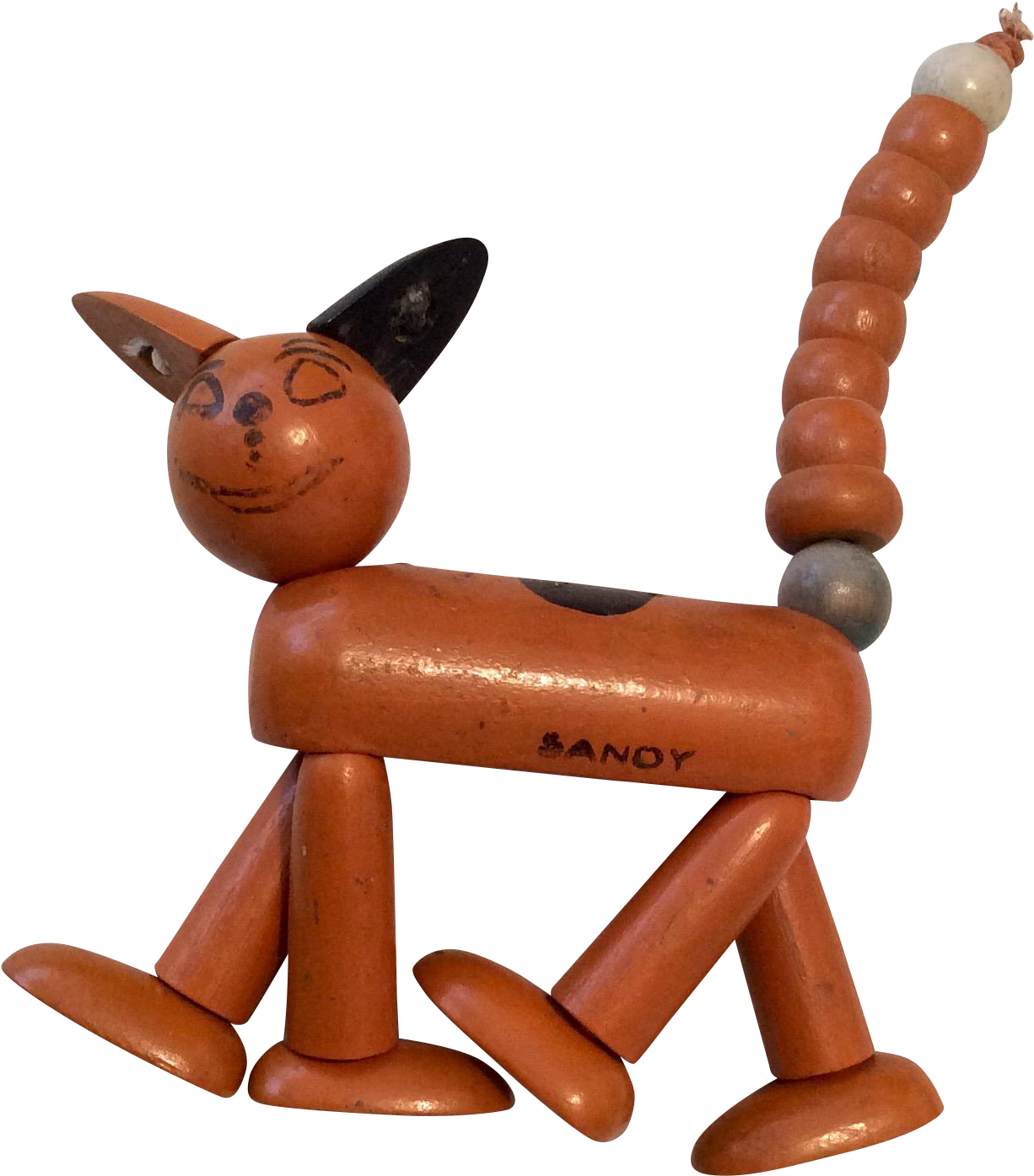 Adorable Wood Segmented Orphan Annie Vintage Sandy Clipart (1394x1394), Png Download