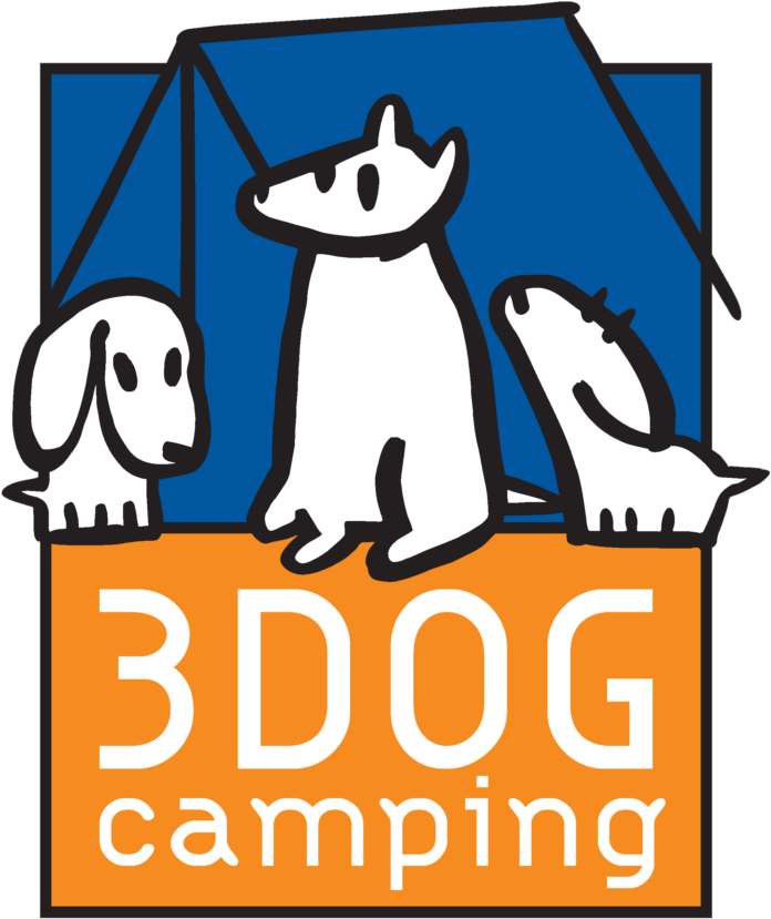 3dog Camping Logo Trans - 3dog Logo Clipart (849x1200), Png Download