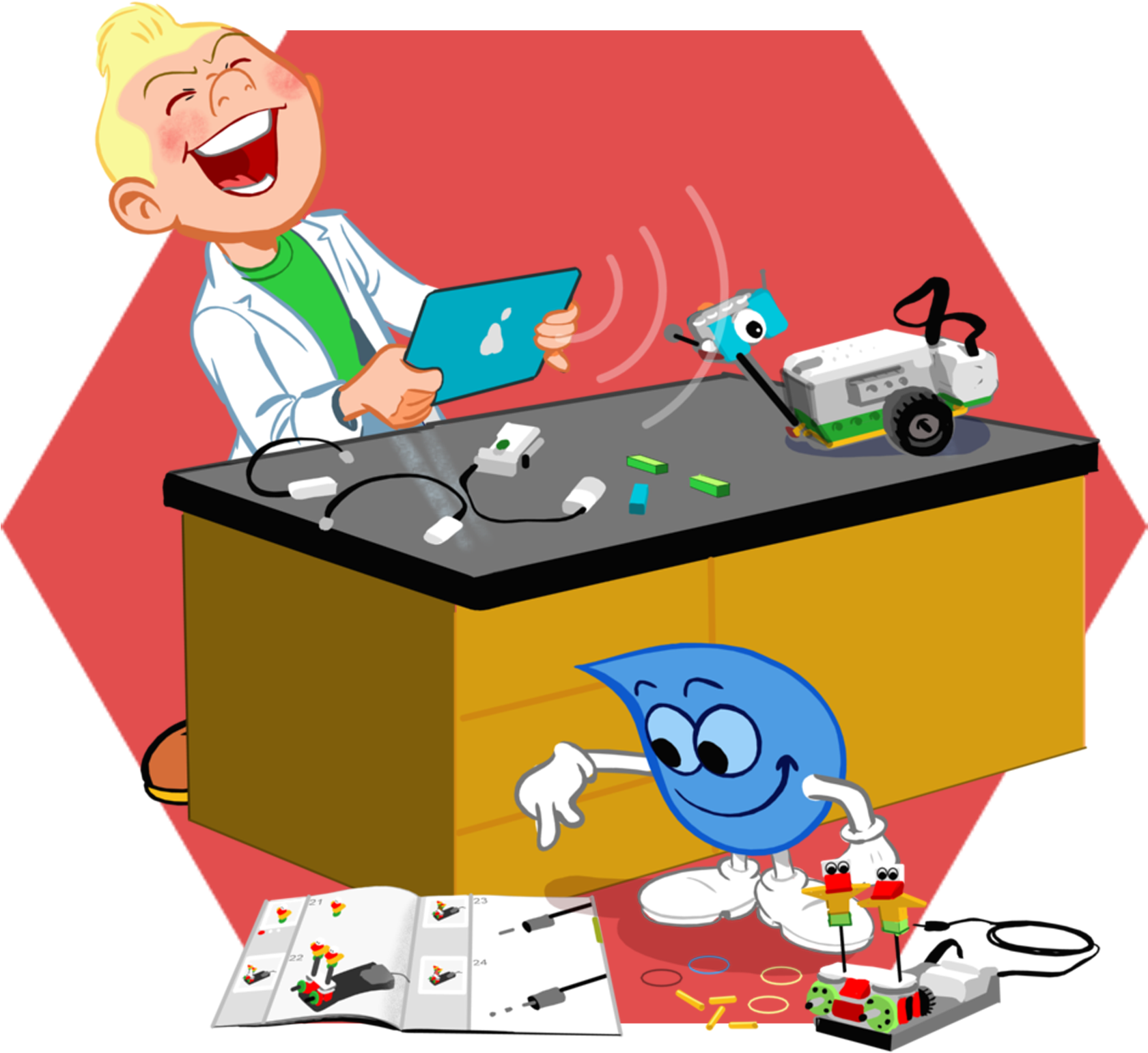 Robotic Wedo® - Cartoon Clipart (1800x1800), Png Download