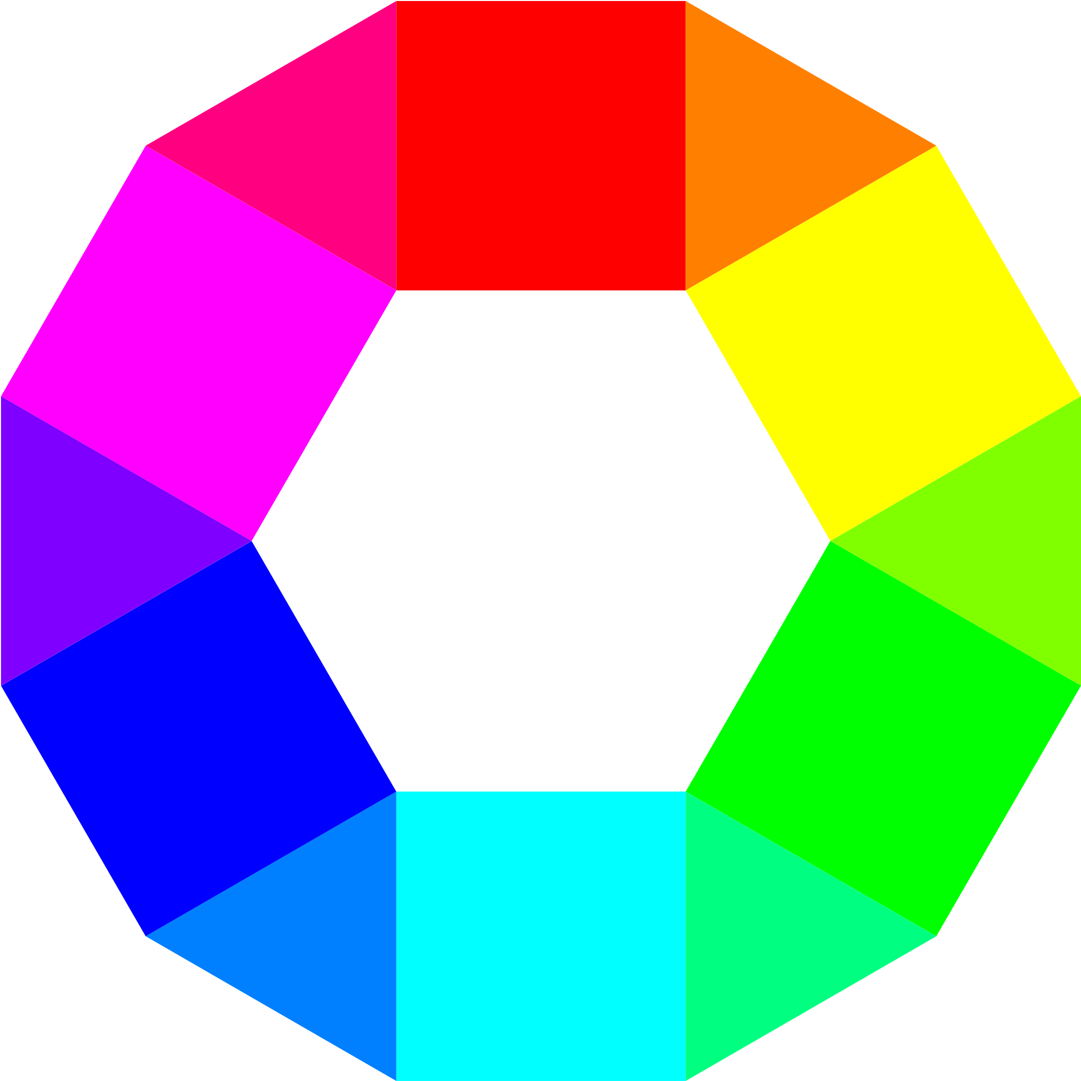 Big Image - Colourful Hexagon Clipart (2400x2400), Png Download