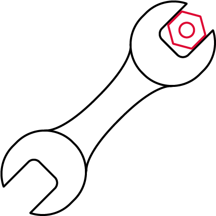 Nuts & Bolts - Line Art Clipart (667x667), Png Download