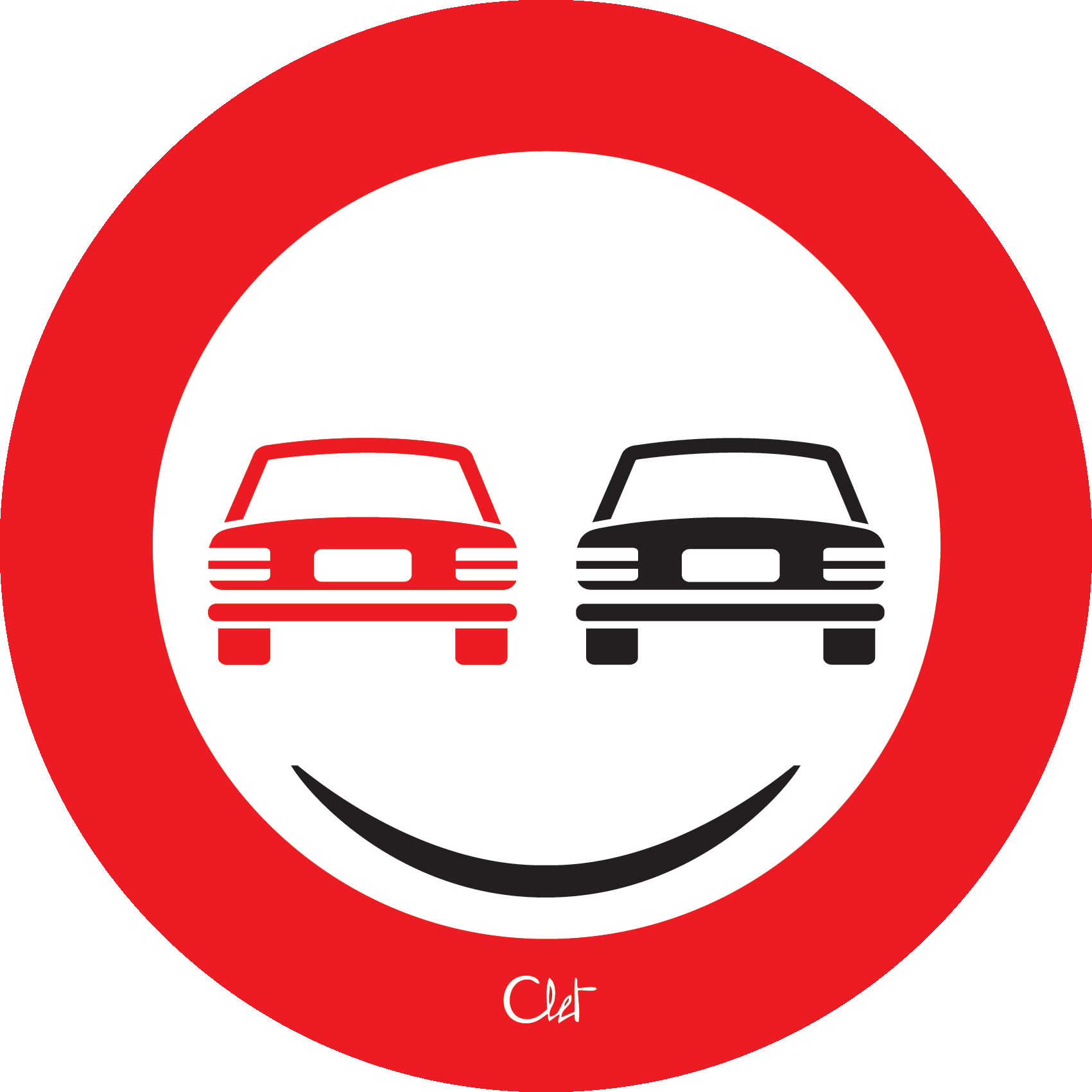 Sorpasso Street Signs, Street Art, Stencil Art, Roads, - Divieto Di Transito Alle Biciclette Clipart (1701x1701), Png Download