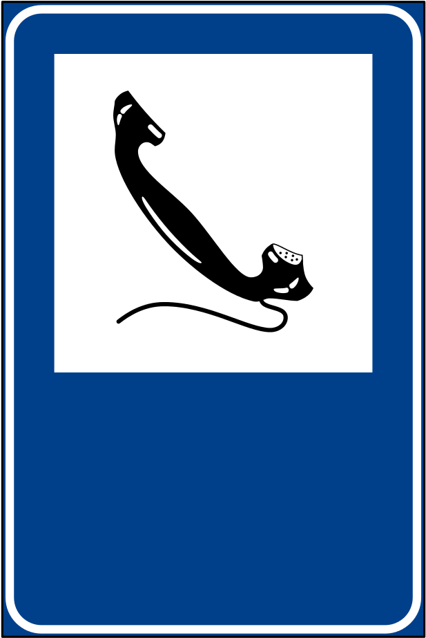 Italian Traffic Signs - Telephone Traffic Sign Clipart (1024x1024), Png Download