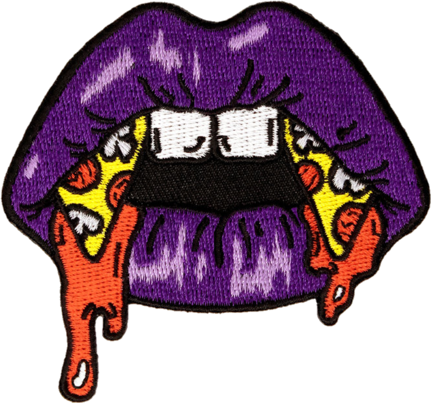 Patch Lips Lip Vampire Vampires Sexy Clipart (1080x986), Png Download