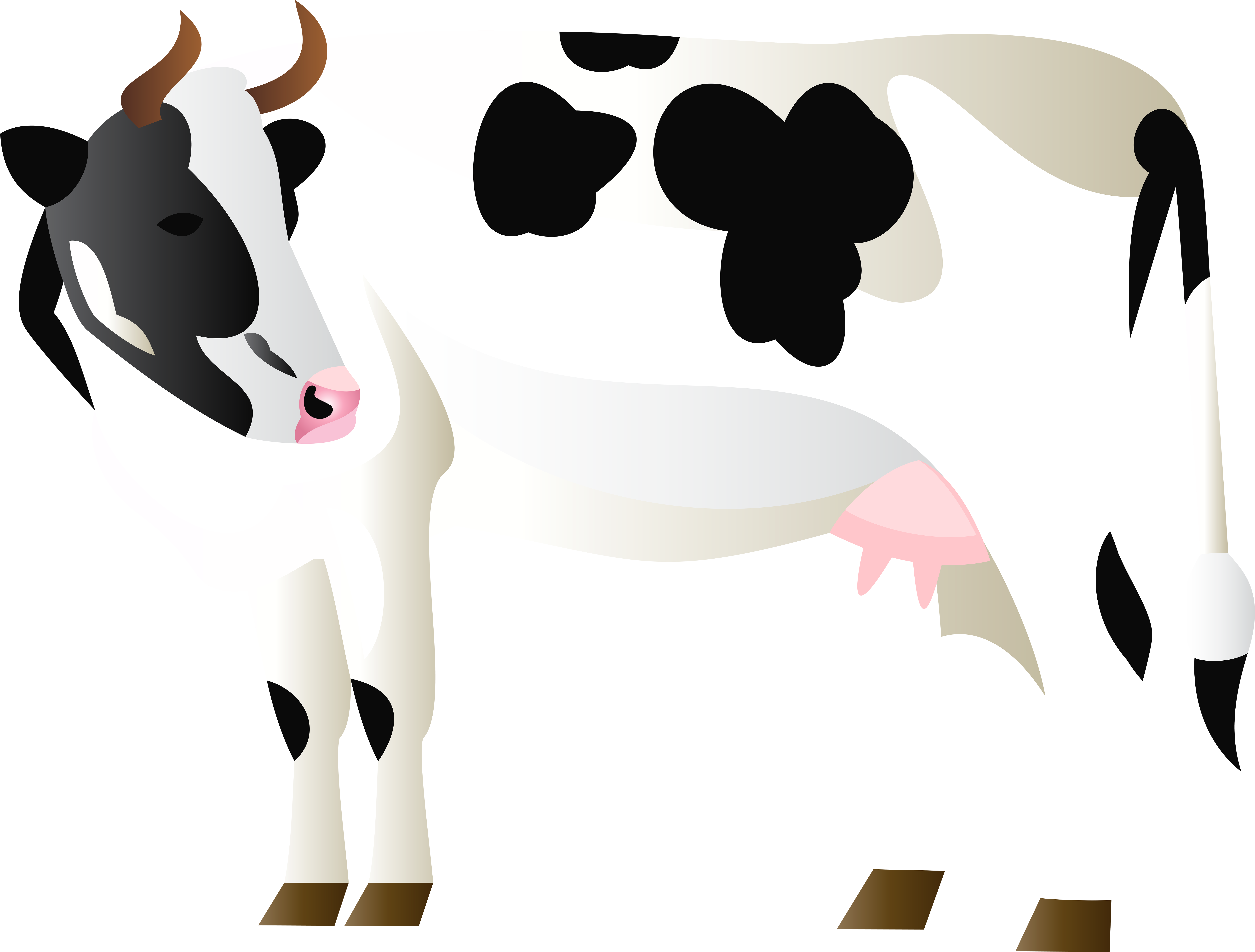 Free Png Images - Cow Clip Art Transparent (850x645), Png Download