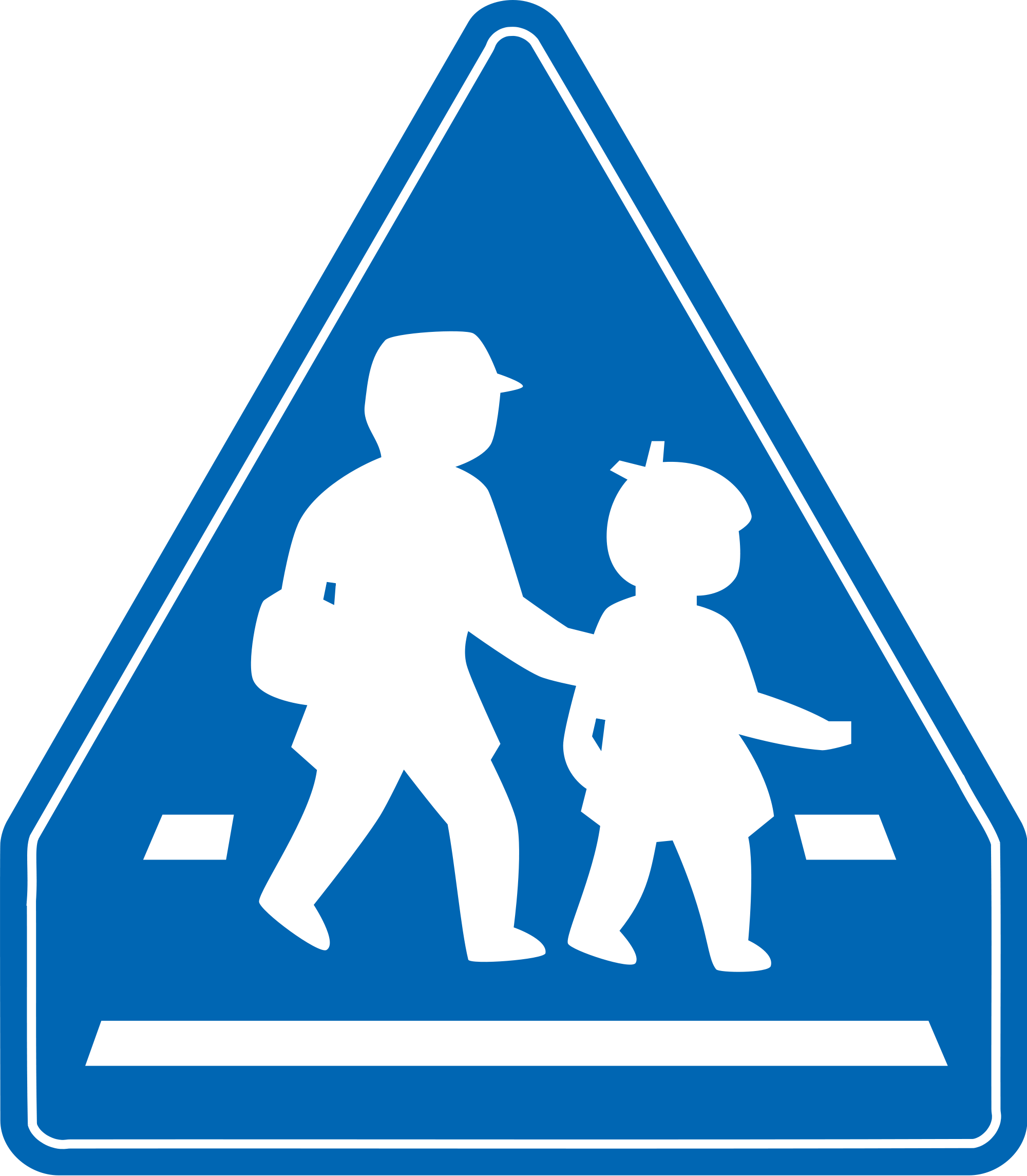 Open - Pedestrian Crossing Sign Japan Clipart (2000x2289), Png Download