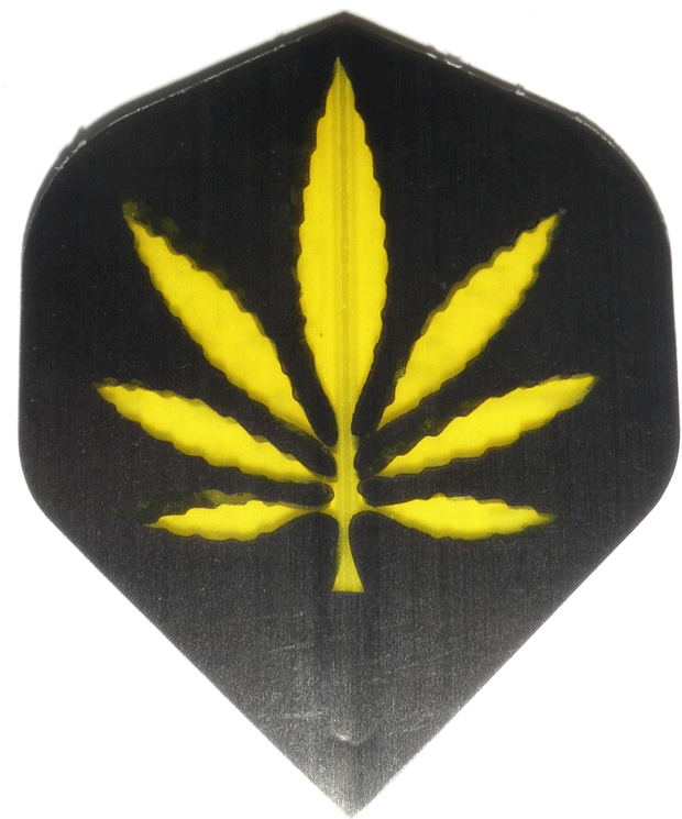 Darts And Flights - Us Darts - 5 Sets (15 Flights) - Marijuana - Standard Clipart (640x775), Png Download