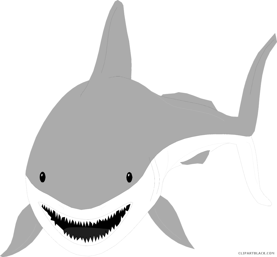 Shark Clipart Great White Shark - Shark Clipart With Transparent Background - Png Download (958x890), Png Download