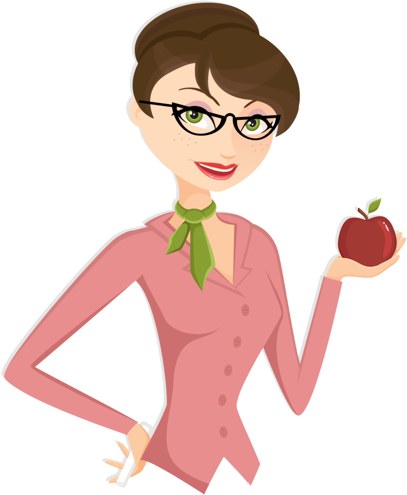Image Library Karate Clipart Teacher - Girl Teacher Cartoon Png Transparent Png (910x1023), Png Download