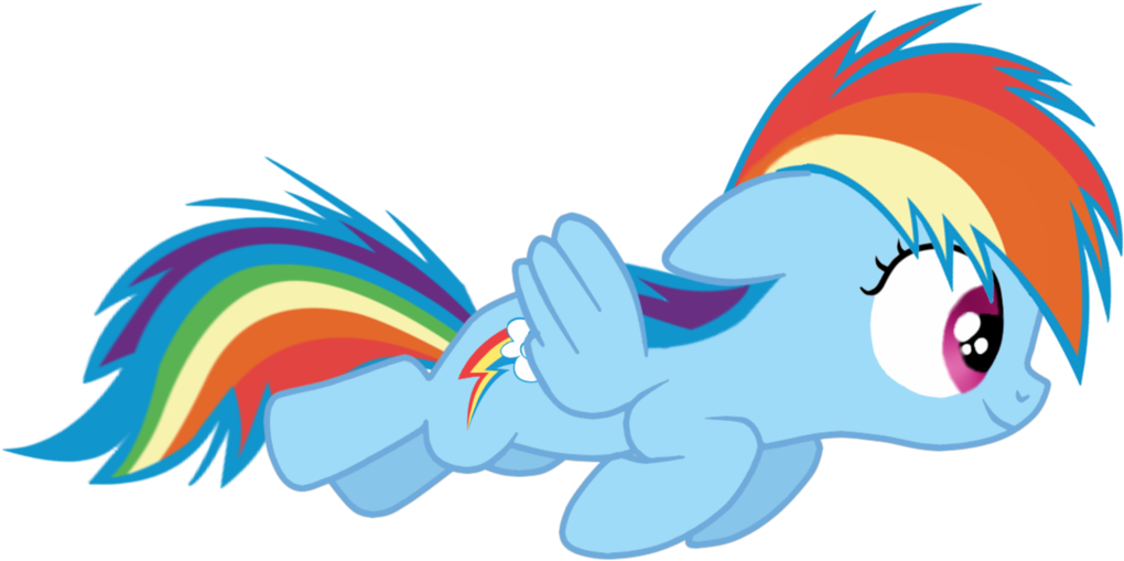 A New Beginning Chapter Dash By Mlpbrony - Rainbow Dash Filly Flying Clipart (1024x563), Png Download