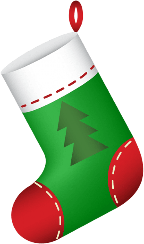 Free Png Christmas Stocking Green Png Png Images Transparent - Stocking Clipart (480x816), Png Download
