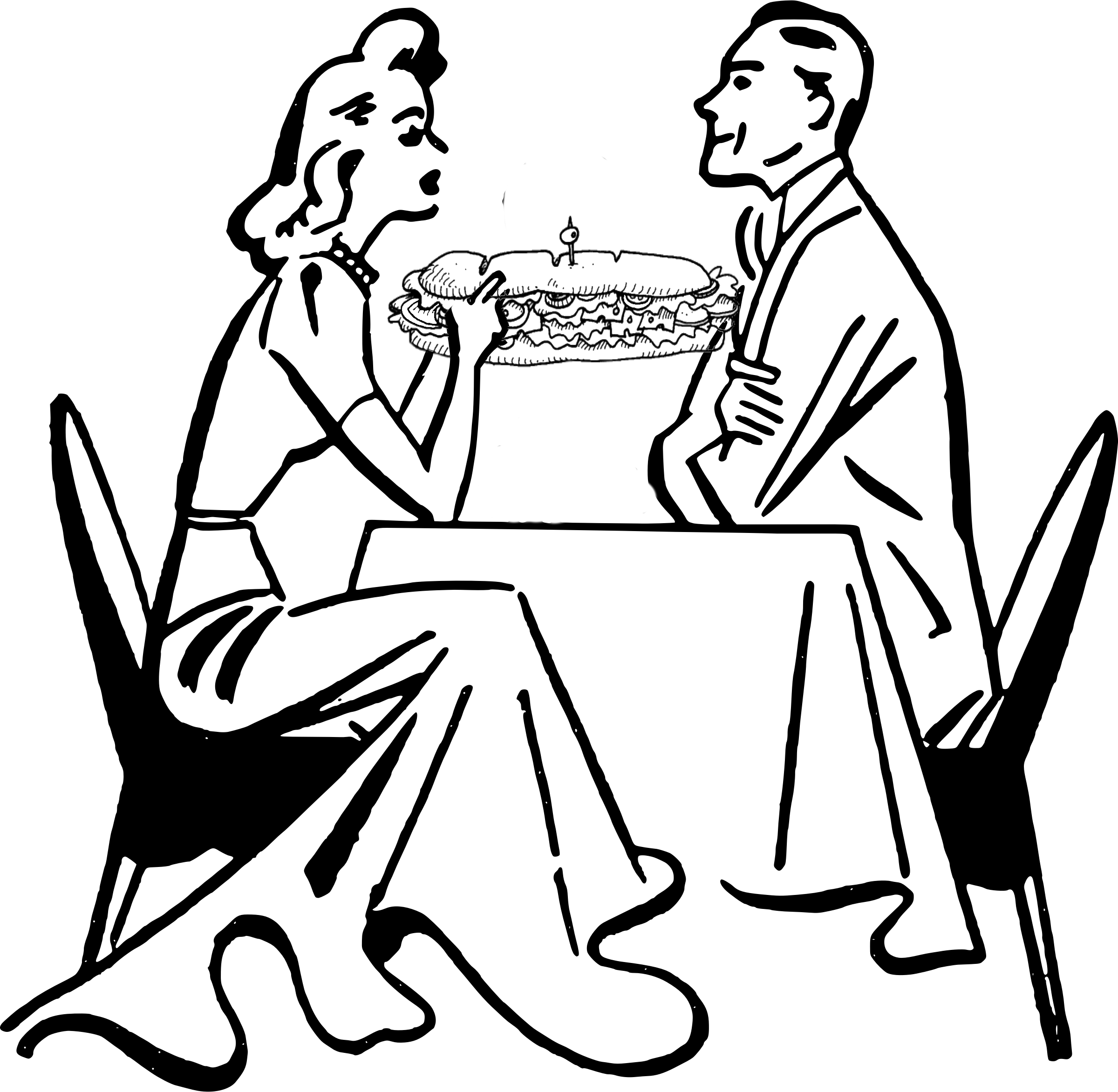 Romanticdinner - Dating Clip Art - Png Download (2400x2344), Png Download