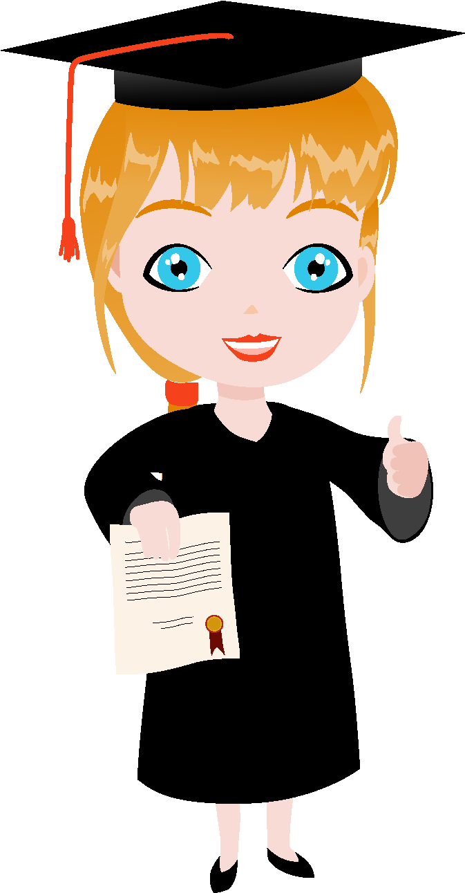 Élément De Graduation Dessin Animé Jolie Fille - Did It! Graduation Time Keychain, Adult Unisex, Light Clipart (1772x1378), Png Download