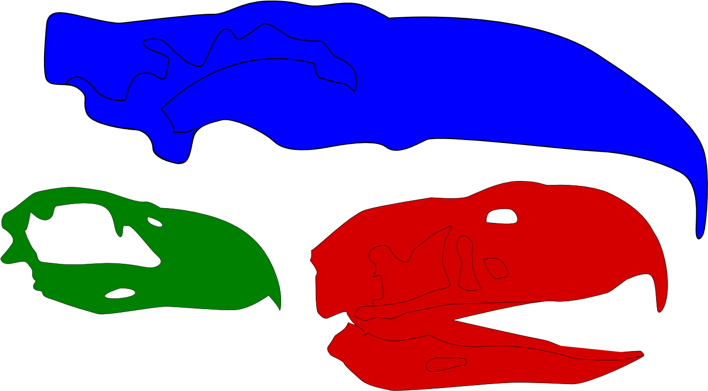 Skulls Of Phorusrhacids - Phorusrhacids Skull Clipart (1566x867), Png Download