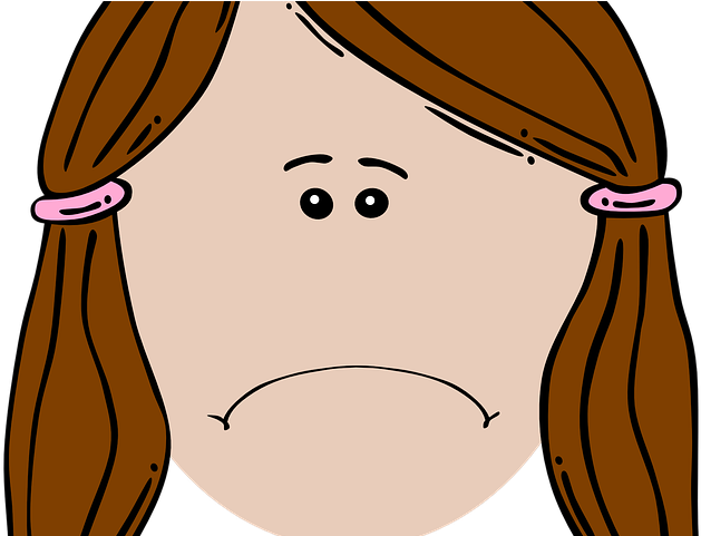 Brunette Clipart Grumpy Girl - Clip Art - Png Download (640x480), Png Download