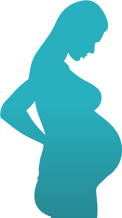 Mothers' Project - Pregnant Black White Clipart - Png Download (531x978), Png Download