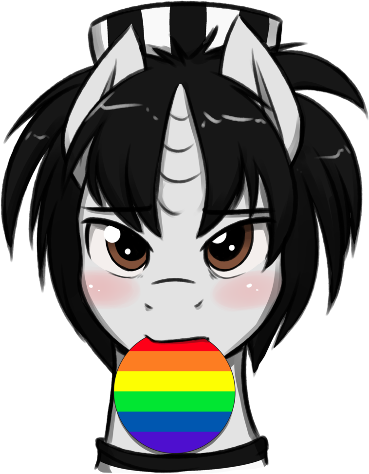 Jcosneverexisted, Blushing, Cute, Gay Pride Flag, Lgbt, - Oc Creative Clipart (804x1024), Png Download