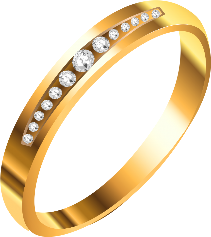 Wedding Ring Clipart Gold Necklace Pencil And In Color - Golden Ring Hd Png Transparent Png (970x1034), Png Download