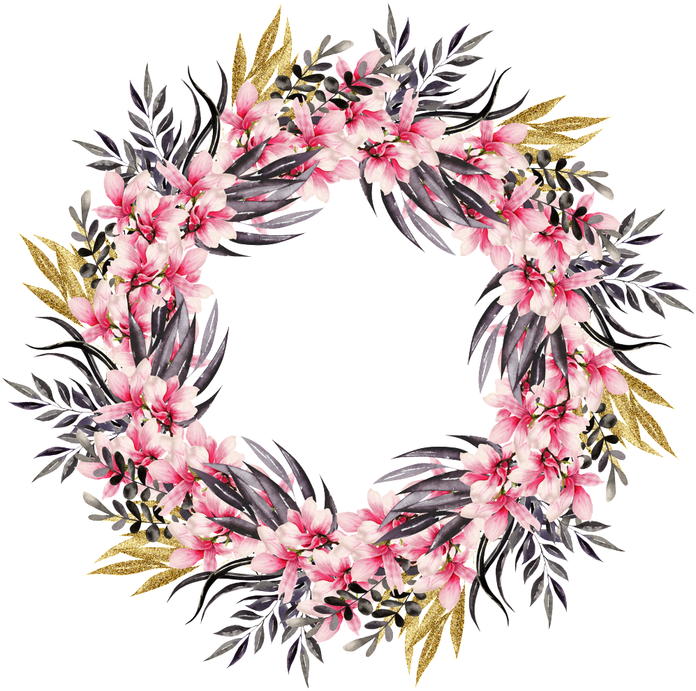 Hand Painted Summer Beautiful Garland Png Transparent Clipart (997x990), Png Download