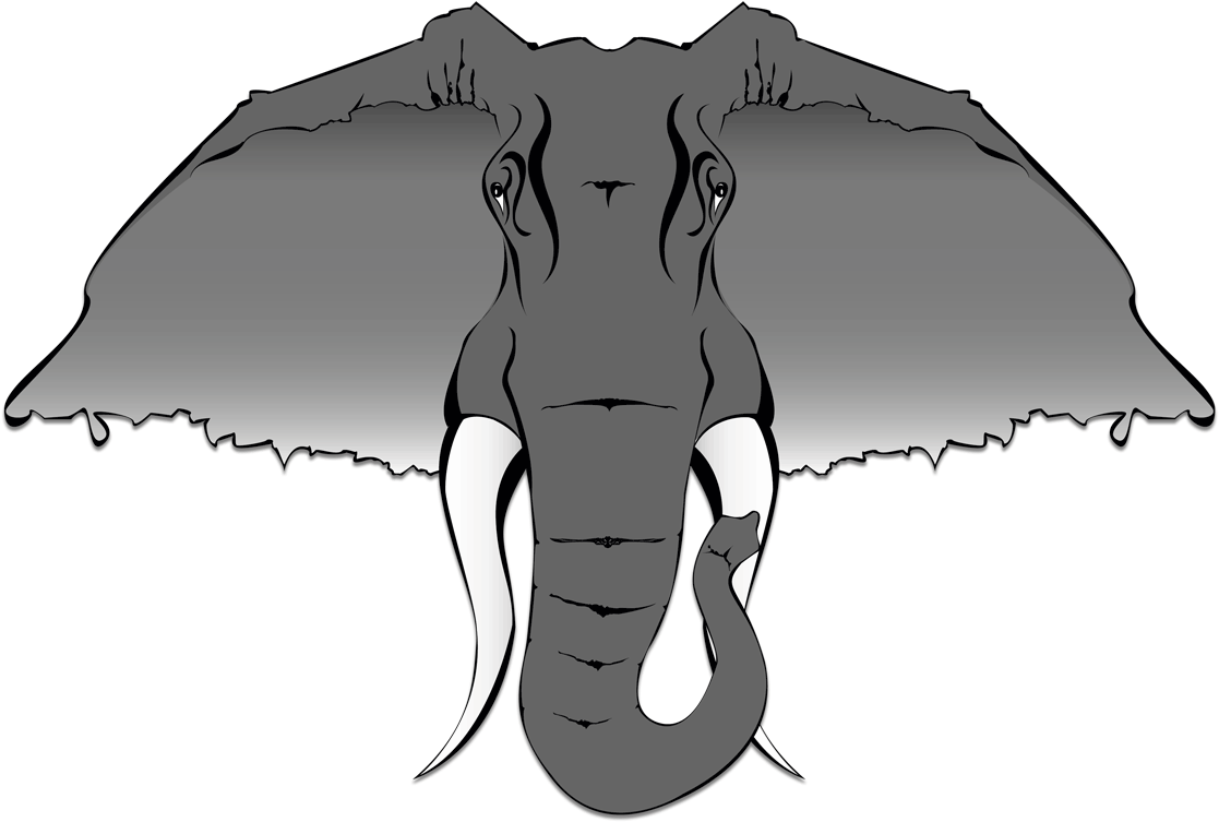 Clip Art Collection Of Free Drawing - African Elephant - Png Download (1200x800), Png Download