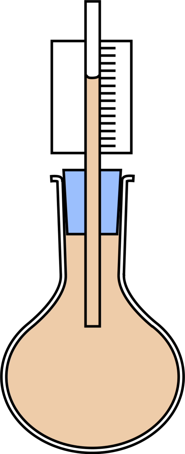 Laboratory Flasks Erlenmeyer Flask Thermal Expansion - Expansion Of Liquid Experiment Clipart (600x1472), Png Download