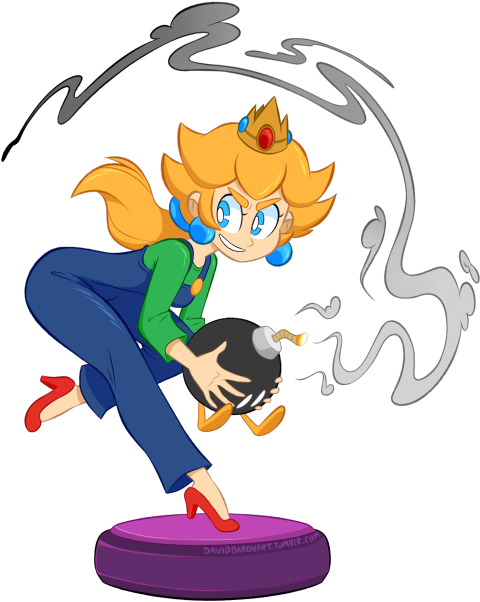 ~peach Bomb And Flower Clipart (500x621), Png Download