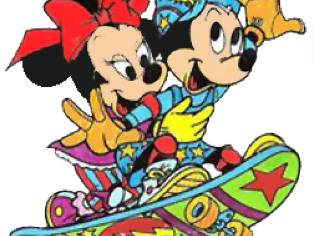 Skateboard Clipart Minnie Mouse - Classici Walt Disney 170 - Png Download (640x480), Png Download