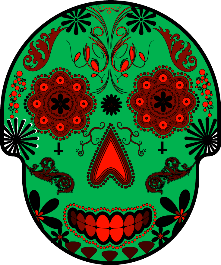 I Have Just Created A Sugar Skull In Adobe Illustrator - Best Gma Yard Sign Clipart (864x1152), Png Download